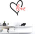 BIBITIME Valentine's Day Wall Decal, 16.93" x 16.93" Black Heart Red Love Vinyl Sticker for Nursery Kids Room Decor