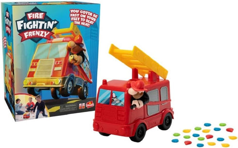 Goliath Fire Fightin' Frenzy Game - Fast-Paced Active Floor Play with Realistic Firetruck Action - Ages 4 and Up, 2-4