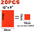 20PCS Felt Sheets 12"x8", Assorted Colors Nonwoven DIY Craft Squares, Fleece Fabric, Sewing Felt