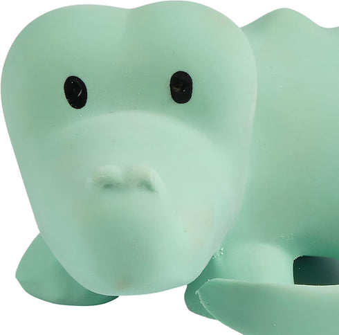 Organic Rubber Crocodile Rattle & Teether - Eco-Friendly Bath Toy