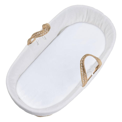 Satin Bassinet Sheet, Soft Silk Sheets for Baby Hair, Fitted for Oval and Rectangle Bassinet Mattress