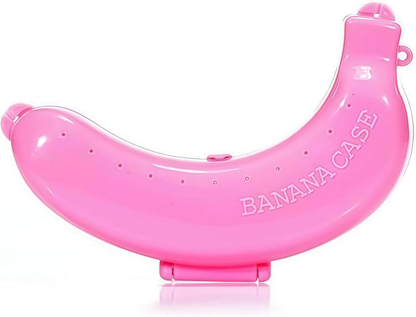Mozff 1pc pink Banana Storage BPA-Free Outdoor Travel Case,Keep Fresh Keeper and Protector,