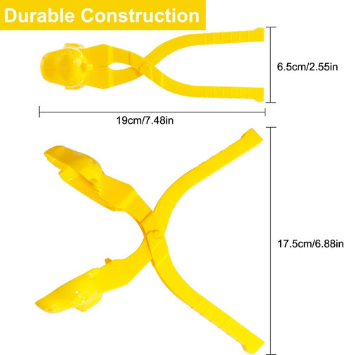 4 Pcs/Set Dinosaur Shaped Snowball Maker Clips - Outdoor Winter Play Snow Toys for Kids Adults Snowball Fight