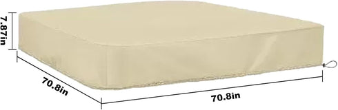 Hoypeyfiy (71 71 inch) Sandbox Sandpit Cover, Kids Sandbox Cover for Sand and Toys Protection, Square Sandbox