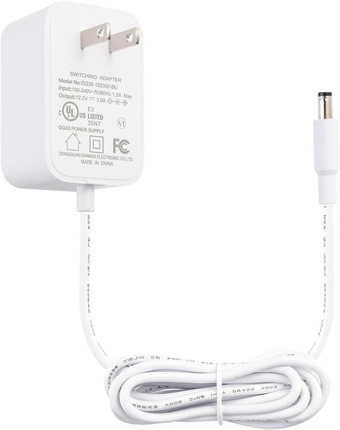 Baby Swing Power Cord Adapter, 12V Charger for Graco Soothe My Way, EveryWay Soother, Replacement Model K36V120300U