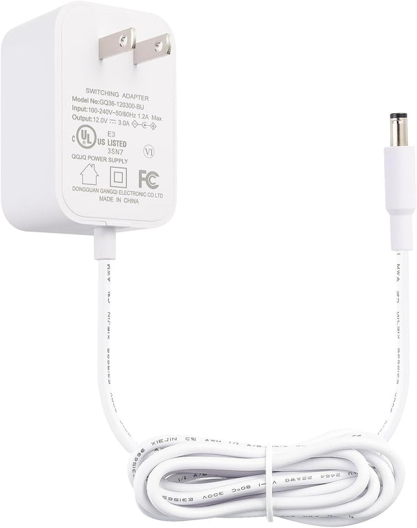 Baby Swing Power Cord Adapter, 12V Charger for Graco Soothe My Way, EveryWay Soother, Replacement Model K36V120300U