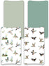 FIGEPO 4 Pack Mallard Duck Baby Changing Pad Covers Neutral Unisex Breathable Fitted Nursery Sheets for Baby Girl