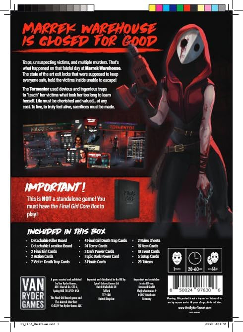 1 20-60 14+ Van Ryder Games - Horror Board Game - Final Girl - The Marrek Murders - Feature Film Box - Core Box