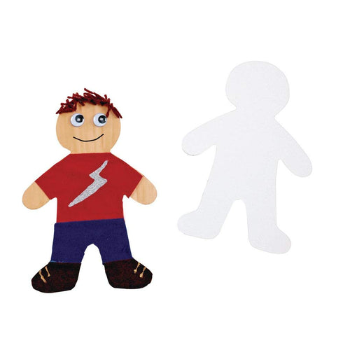 Colorations Giant Person Shapes for Kids, Set of 24, Sturdy Paper Chip Board, Blank People Cutouts