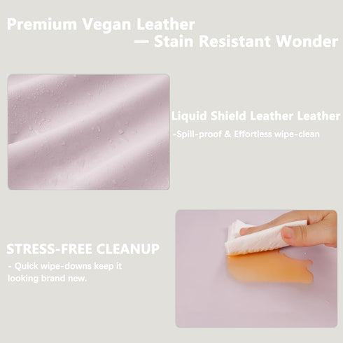 Navari 31"X 16" Vegan Leather Changing Pad Cover - - Waterproof Wipeable, Extra Thick & Portable & Non-Slip Diaper Mat