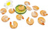 12pcs MAOMIA Artificial Shrimp Figures Lifelike Realistic Sea Life Seafood Model Toy for Home Kitchen Market Display