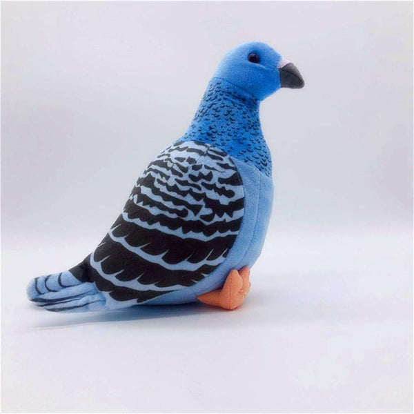 Simulation White Pigeon Stuffed Animal Toy, 8 inch Rock Pigeon Toys, Cute Gift (Blue)