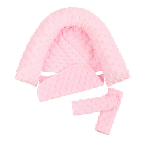 Baby Head Support and Strap Covers - Infant Head Support Pillow Super Soft Head and Neck Pillow for Car Seat Baby
