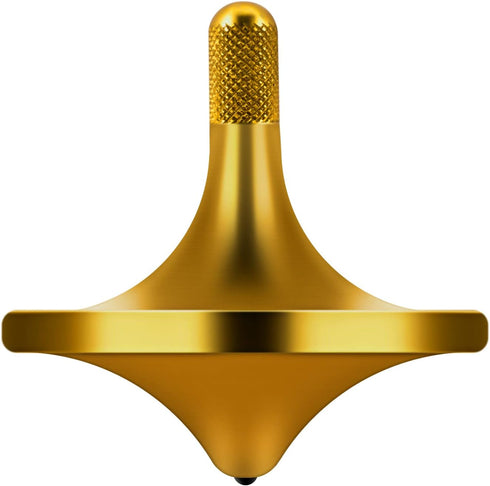 Premium Stainless Steel Spinning Top, Exquisite Metal Desk EDC Fidget Toy, Spins Over 6 Minutes, Bronze, 34mm