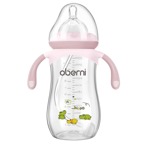 Oberni Toddler Milk Bottle 330ml/11oz, Anti-Colic Baby Bottle with Fast Variable Flow
