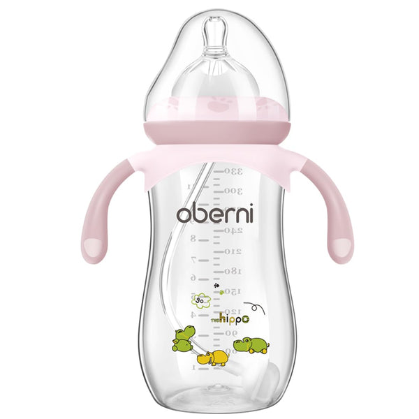 Oberni Toddler Milk Bottle 330ml/11oz, Anti-Colic Baby Bottle with Fast Variable Flow