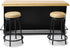 Dollhouse Furniture Metal Bar Table & Chair - Wood Top Pub Set, 1:12 Scale Miniature Accessories, Bar Counter Stool