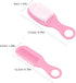 Set HANABASS Brush and Comb for Newborns and Infants, Soft Scalp Massage Hairbrush with Gentle Bristles, Blue and Pink