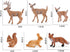 6 Pcs Simulated Forest Animal Models, Woodland Creatures Figurines Educational Props for Kids