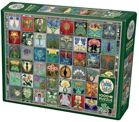 Cobble Hill 1000 Piece Puzzle - Art Nouveau Tiles - Sample Poster Included