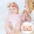 Yxiang 20PCS Baby Girl Bows Headbands, 4" Super Elastic Nylon Hairbands, Cute Handmade Ribbon Bows for Babies