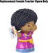 Replacement Part for Little People Playset - HBW66, African American Female Teacher for School Teacher and Student