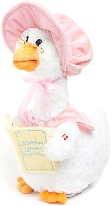 Cuddle Barn Mother Goose Animated Stuffed Animal, Reads Nursery Rhymes, 14”