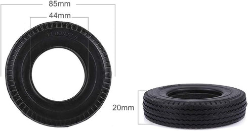 GoolRC 4pcs Trailer Car Rubber Tires for 1/14 Tamiya Tractor Truck RC Climber Trailer