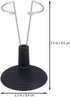 PATKAW Doll Stand, 4 Pcs 5.9 Inch Portable Doll Stands Teddy Bear Stand Doll Display Case for Storage and Organization of Childrens Dolls - Black