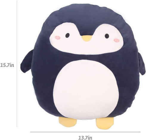 Cute Penguin Plush Cuddle Pillow, ARELUX 16inch Stuffed Animal Plush Toy, Festival Room Decor for Friends Family