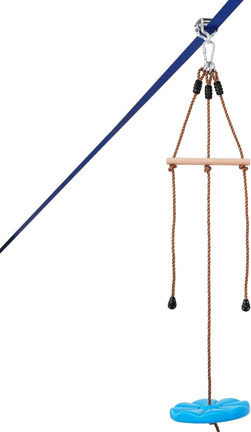 VEVOR Zipline Kit for Kids and Adults - 52 ft Zip Line Kits Up to 500 lb, Quick Setup Backyard Playground Entertainment
