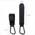 4PCS Multipurpose Stroller Hook Accessories, Leather Clips for Diaper Bags, Pet Carts, Grocery Bags, Black and Brown