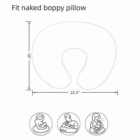 Boyoung 2 Pack Stretchy Nursing Pillow Covers Ultra Soft Slipcovers for Breastfeeding for Baby Girls Boys, Feeding