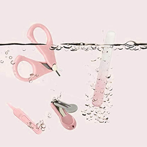 Set, 4-in-1 Baby Manicure Baby Grooming Kit, Premium Stainless Steel, Baby Nail Clippers, Scissor, File & Tweezer, Baby