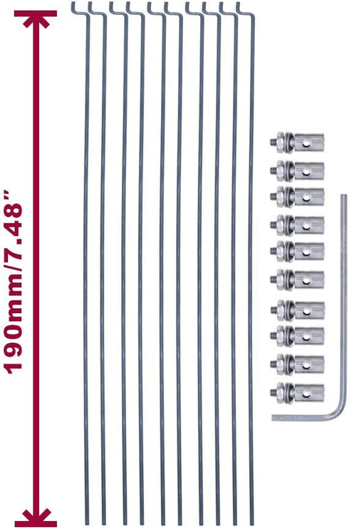 20pcs Steel Z Push Rods Parts F1.2mm x L190mm (7.5 inch) with Storage Box for RC Airplane