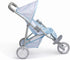 |3 3+ JC Toys | Berenguer Boutique Wheeled Folding Doll Jogger Stroller | Blue | Ages