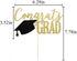 PALASASA Congrats Grad Cake Topper - 2025 Graduate Party Decorations (Gold 6.6inch)