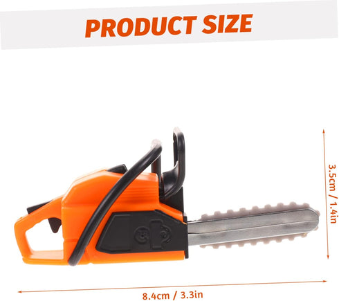 2pcs Dollhouse Chainsaw Mini Toys, Plastic Outdoor Playsets, Tiny Chainsaw Model
