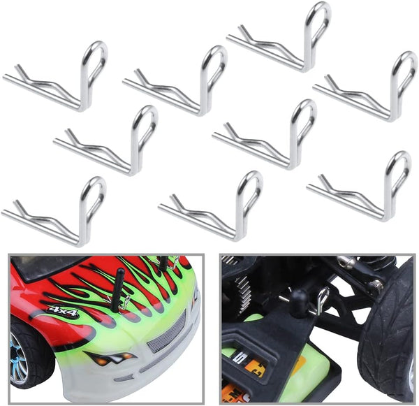 HobbyPark RC 1/16 1/18 Body Clips, 90-Degree Angle Springy Pins for Traxxas Redcat Racing WLtoys (20-Pack)