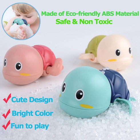 6-12 Swimming 1 2 3 4 Baby Bath Toys-Wind up Turtle Bathtub Toys,Toy for Babies Months Floating Turtles for Boys