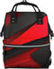 OUSIKA Red Black Print Diaper Bag Multifunction Laptop Backpack Travel Daypacks Large Nappy