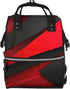 OUSIKA Red Black Print Diaper Bag Multifunction Laptop Backpack Travel Daypacks Large Nappy