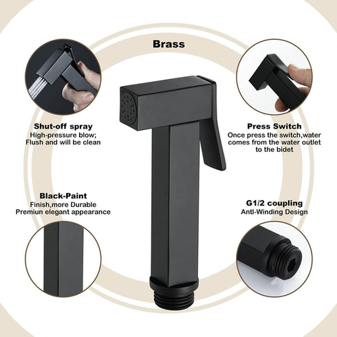 ZLOCYIVHE Washing,Type1(Type2) HandheldSprayer for Toilet Square Cloth Diaper Sprayer BrassSprayer for Toilet