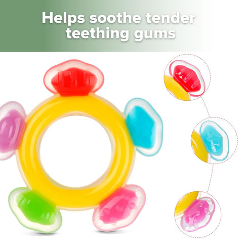 Haakaa Silicone Ferris Wheel Teether, Freezer Teething Toy for Babies 3-6 Months, BPA Free, 1 Pack