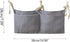 JUSTAUS Bedside hanging bag for storing baby milk bottles and blankets - Baby diaper folding bed organizer bag - Gray