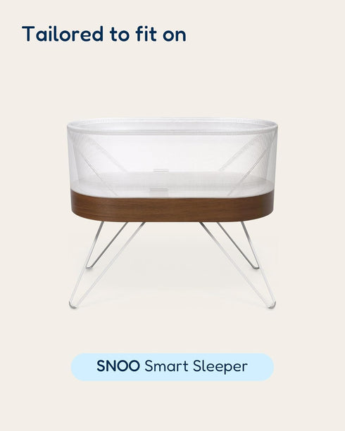 2 Pack Bassinet Fitted Sheets Compatible with SNOO Happiest Baby Oval Bassinet - Buttery Soft, Silky Comfort, Premium