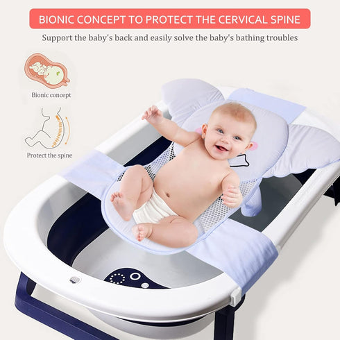 AIR&TREE Baby Bath Seat Support Net, Quick Drying, Adjustable, Comfortable, Non-Slip Infant Bathtub Sling