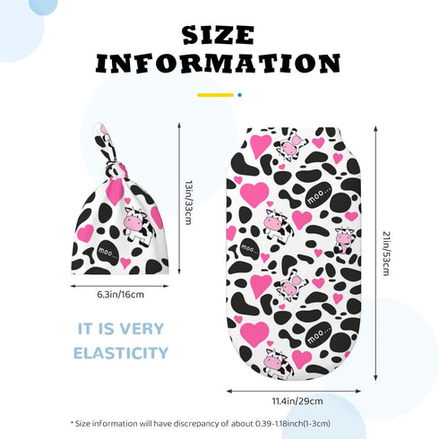 Cow Print Swaddle Blankets, Newborn Receiving Blanket, Baby Swaddle Wrap, Soft Sleeping Sack for Baby Girls Boys