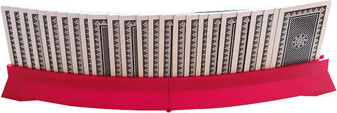 2 Pack Foldable Card Holders for Playing Cards, Curved Game Card Holder Rack for Kids Seniors, Bridge Canasta
