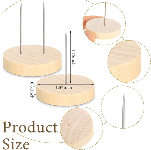 12 Pcs Crochet Doll Stand Wooden Emotional Support Pickle Knitted Doll Display Stand Single Double Steel Needle Doll Holder Felting Animal Doll Toy Wooden Base Support Action Figure Stand
